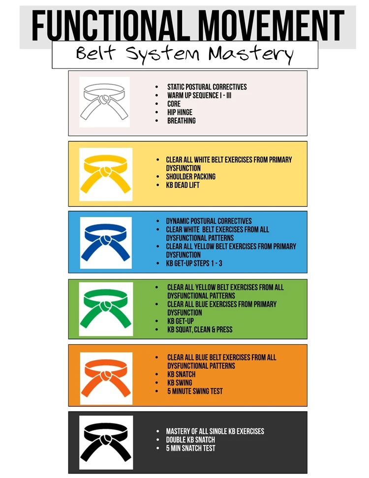 Chiropractic Baton Rouge LA Belt System Chart